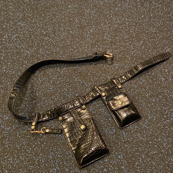 Mini Croc Embossed Multi-Pocket Belt Bag - Picture 2 of 2